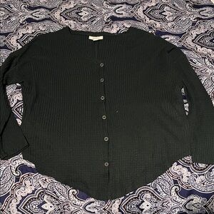 Style & Co. Charcoal Button-Up Cardigan